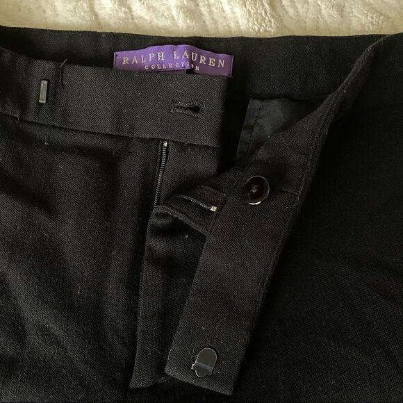 ralph Lauren Purple Label Virgin Wool Trouser Pants Black 6 - Picture 6 of 8